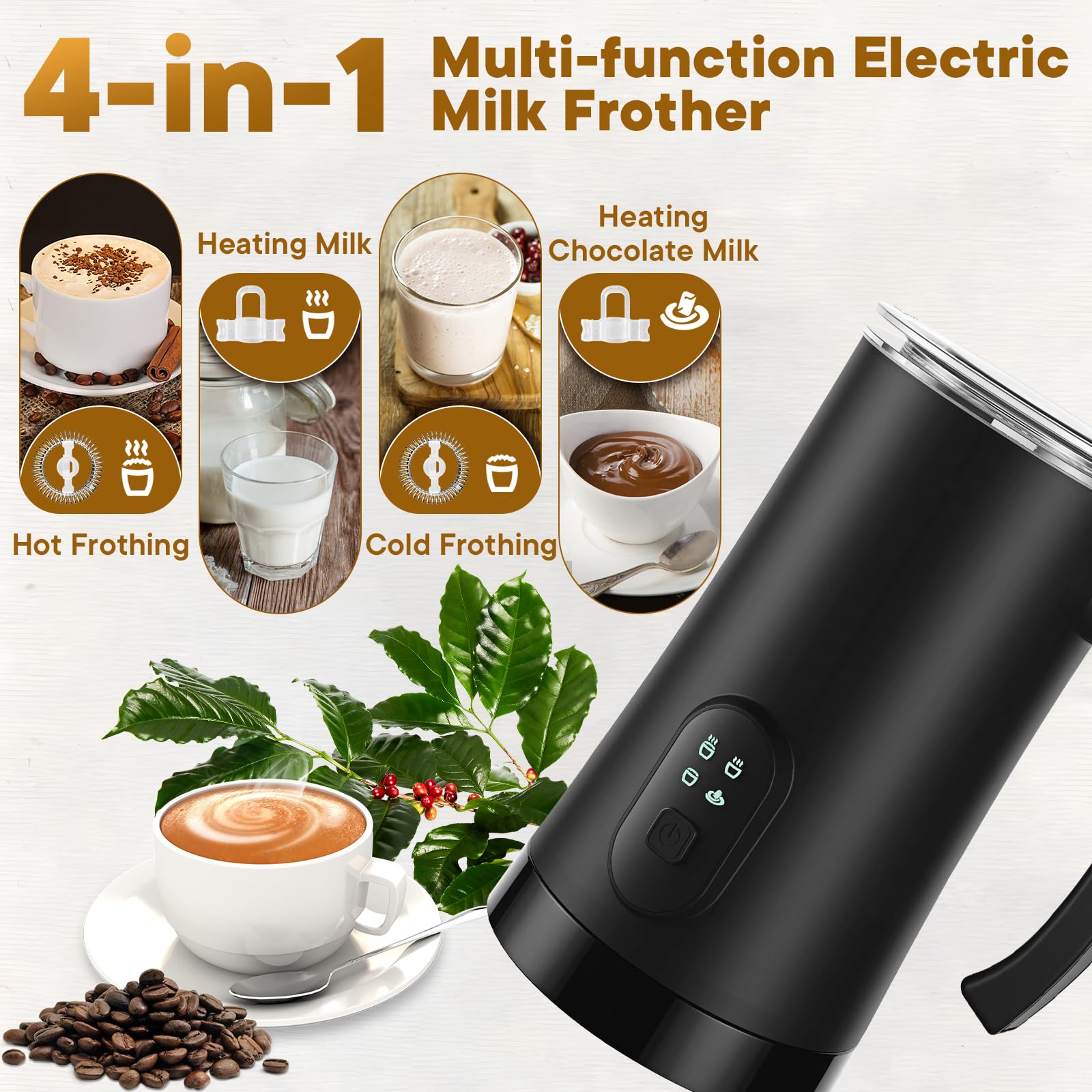 Yoyomax milk frother easy clean interior and exterior wipe.