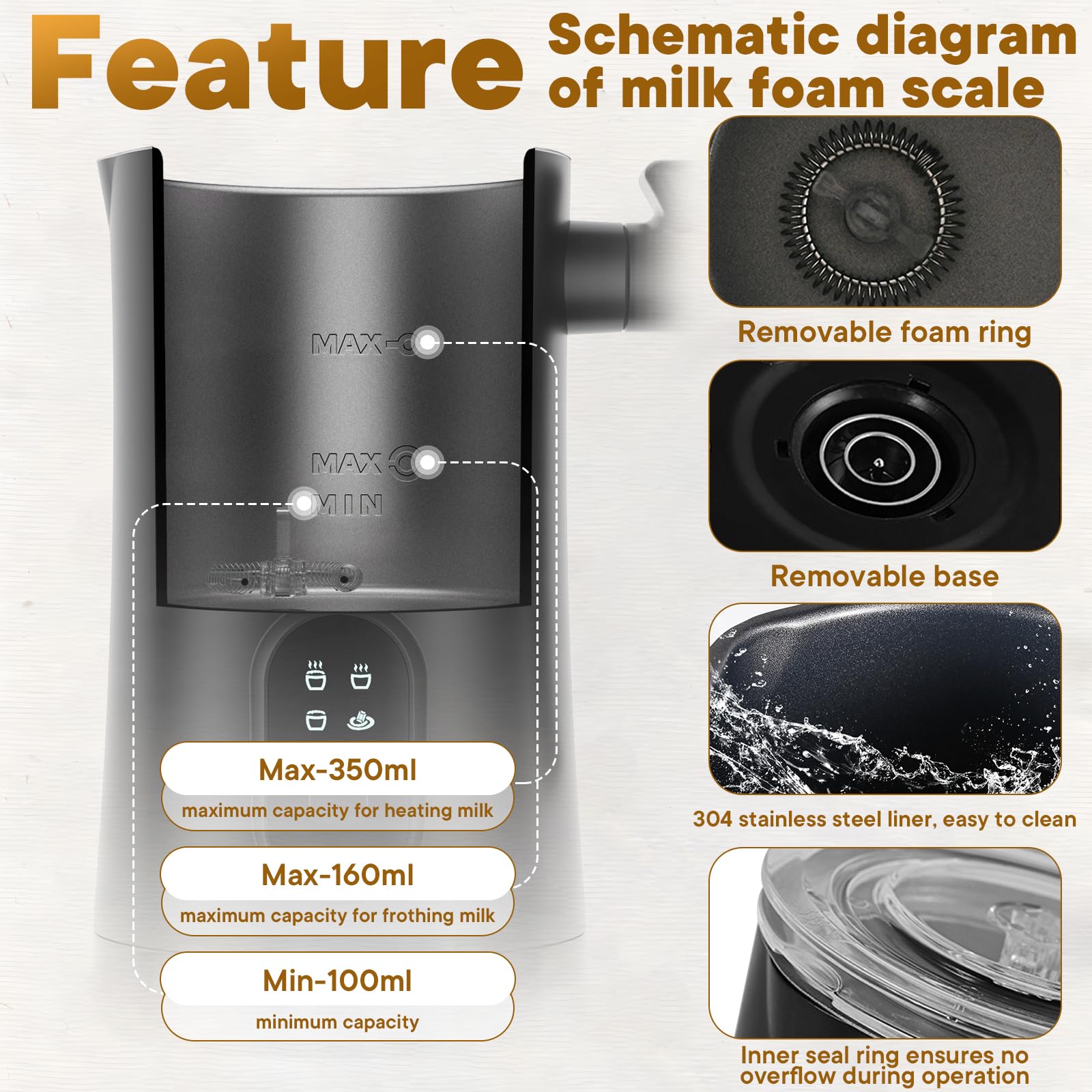 Yoyomax 4 in 1 Milk Frother Steamer Auto Foam Warm Milk Chocolat yoyomax-4-in-1-milk-frother-steamer-auto-foam-warm-milk-chocolat