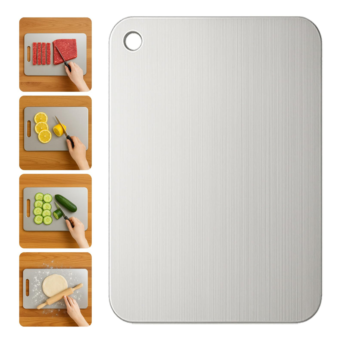 YoYoulee titanium cutting board 12x8 inch compact surface for everyday prep and hygiene