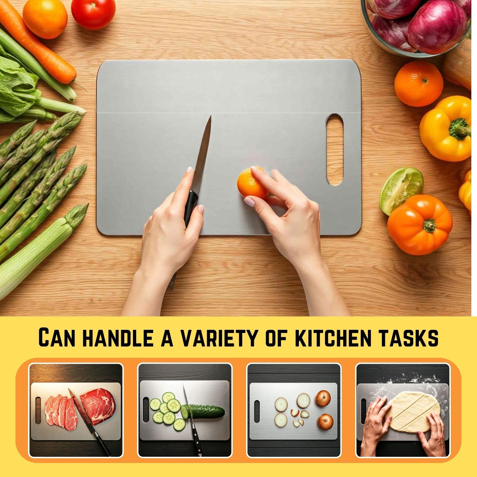 YoYoulee titanium cutting board dishwasher-safe cleaning after meal prep