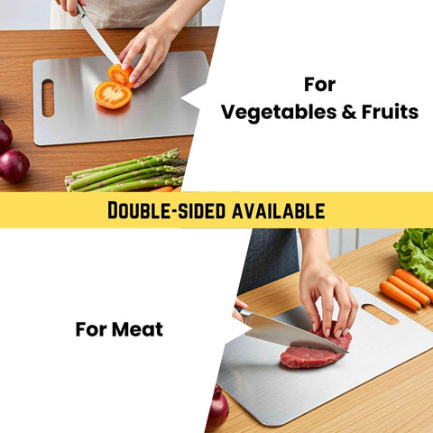 YoYoulee titanium cutting board double-sided design separating meats and produce