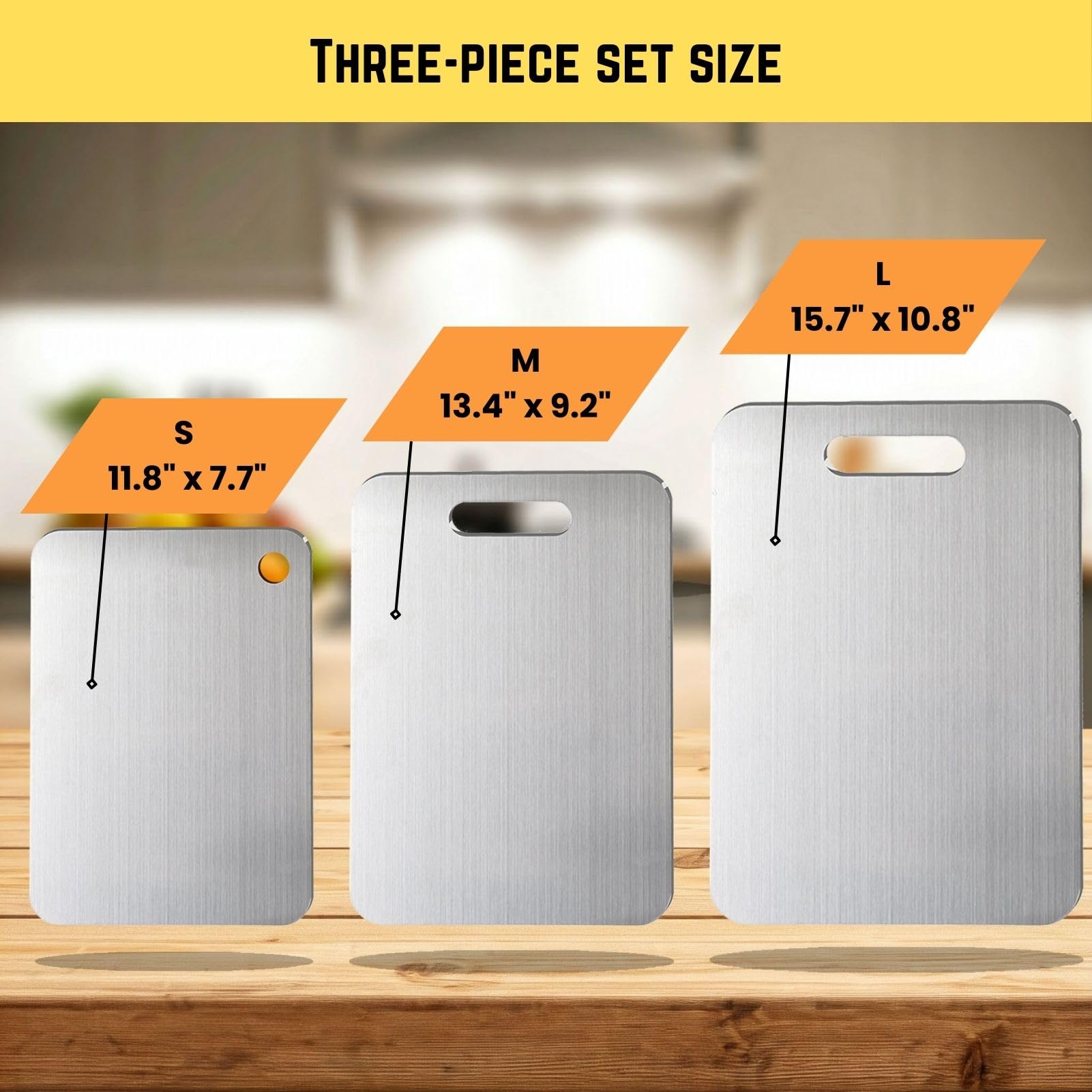 YoYoulee titanium cutting board hygienic non porous surface resists stains and odor.