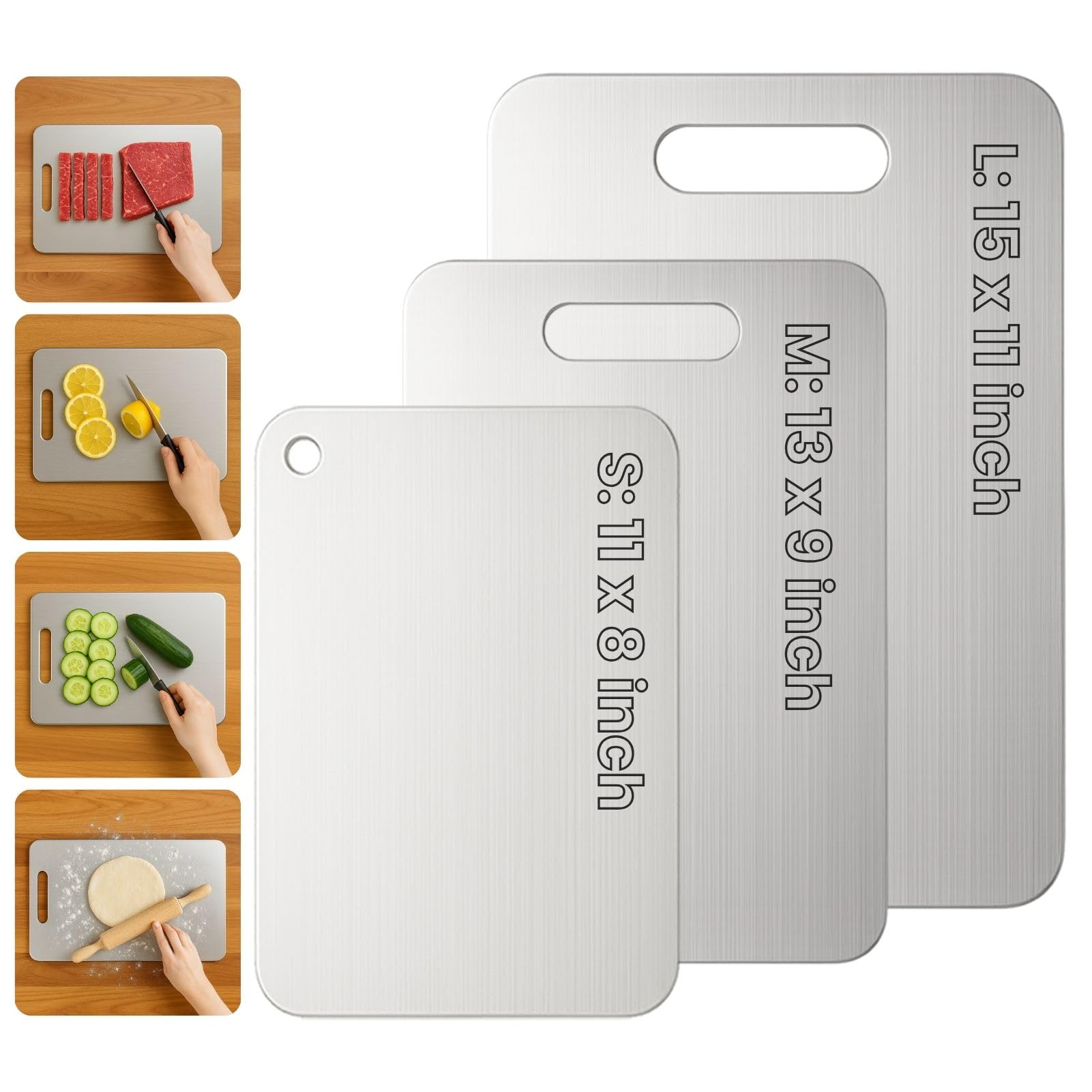 YoYoulee titanium cutting board set small size for compact prep and hygiene.