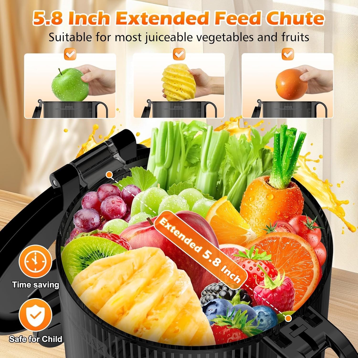 YPONE juicer low speed 55rpm for nutrient rich cold press extraction
