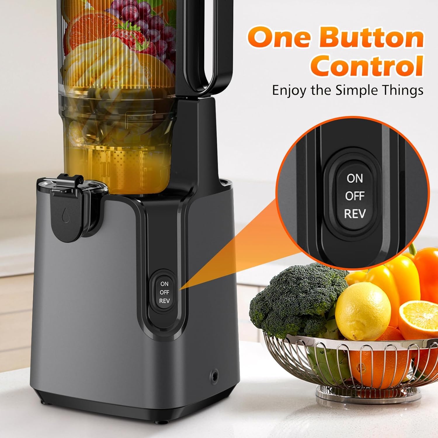 YPONE juicer safety lock keeps lid secure during operation
