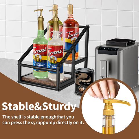 YQBRAO 2-tier display shows four bottle capacity for sauces