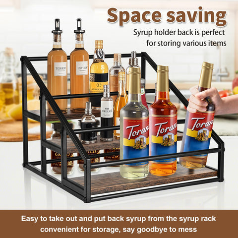 YQBRAO wooden base and metal frame supporting a sturdy display rack