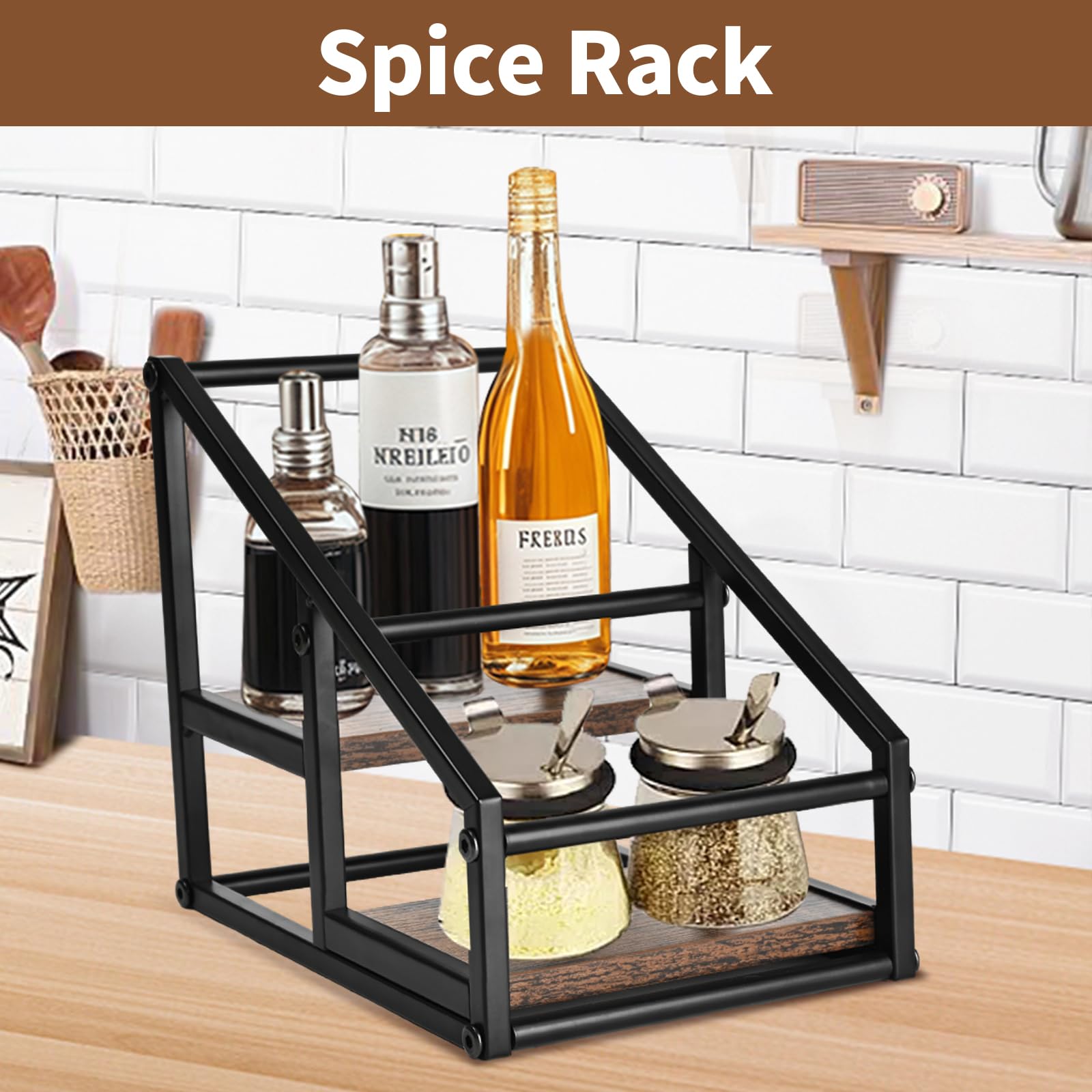 YQBRAO kitchen counter display supporting neat condiment organization