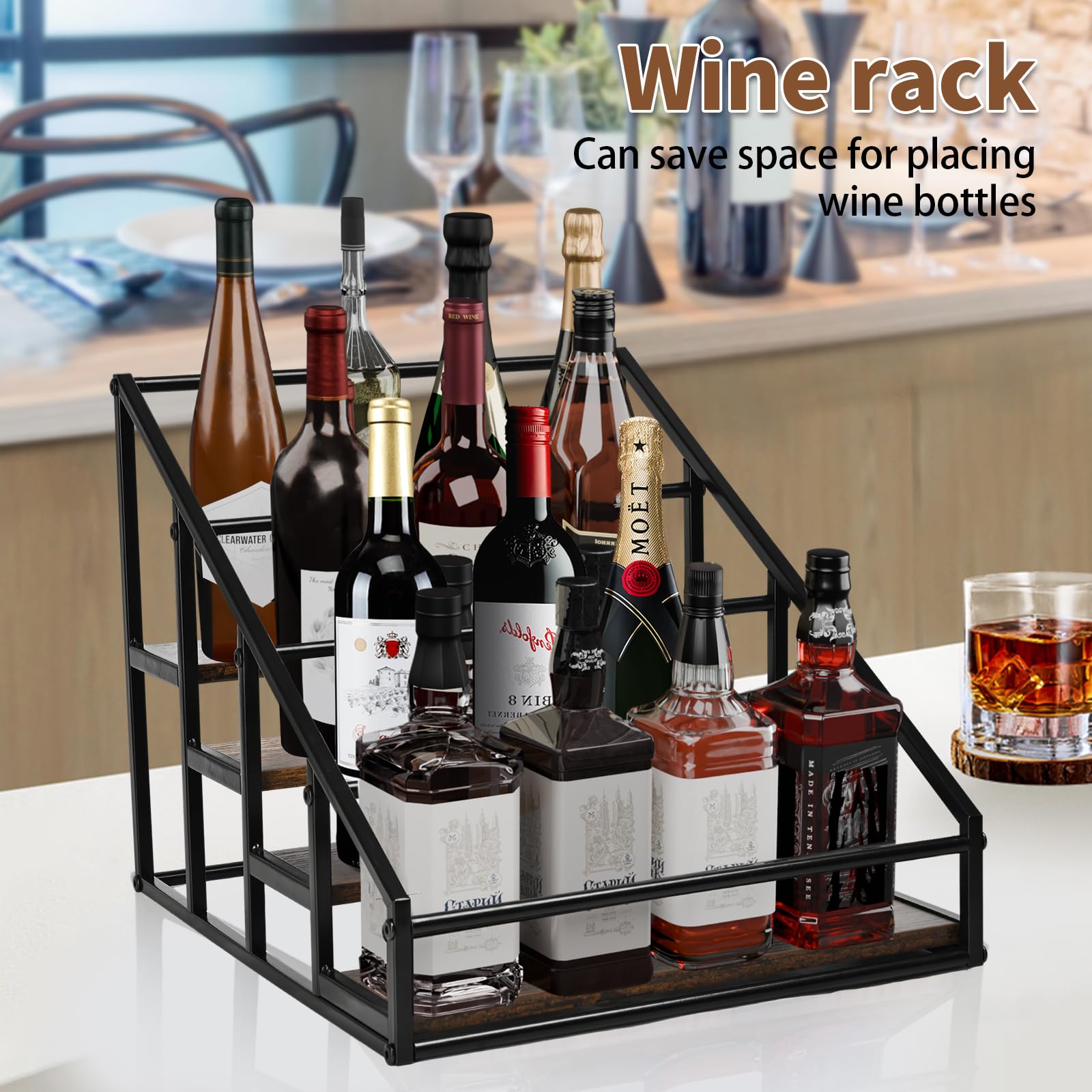 YQBRAO kitchen countertop organizer maximizes small-space storage.