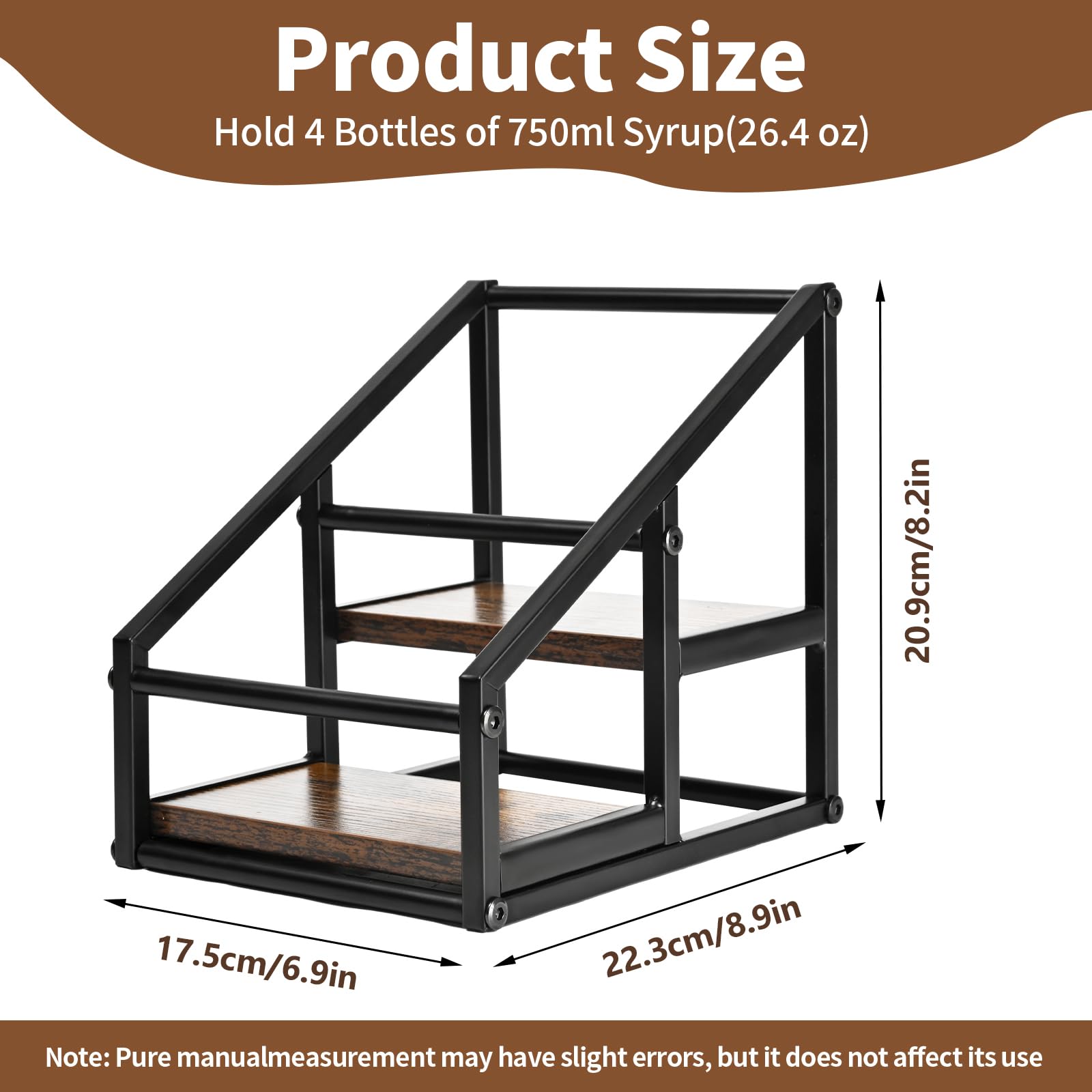 YQBRAO closeup of matte black frame and rustic base quality
