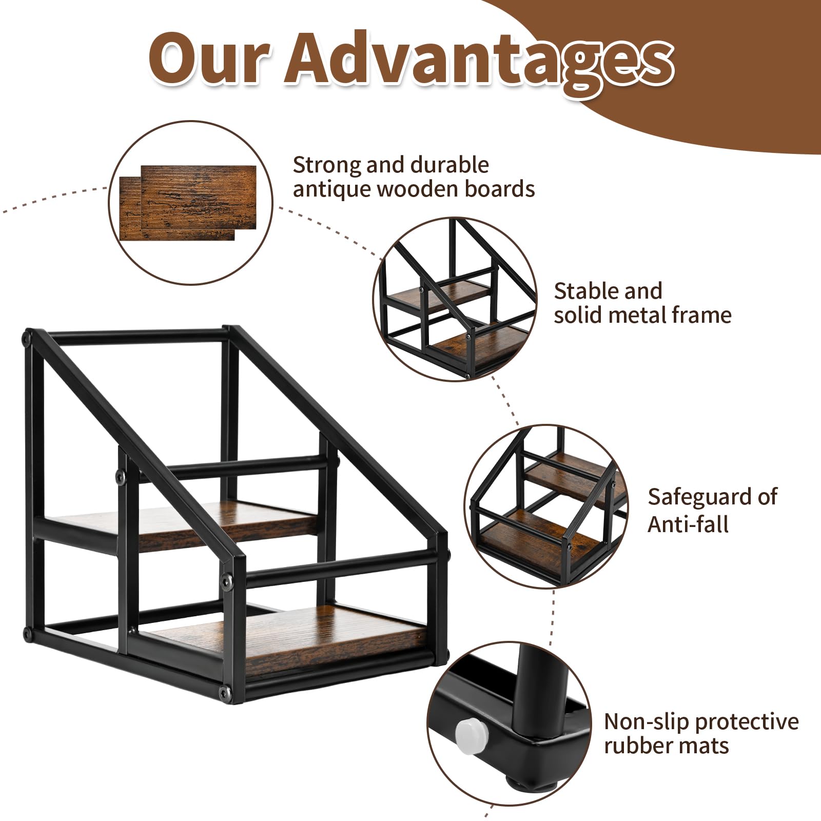 YQBRAO rustic wood base detail enhances kitchen decor