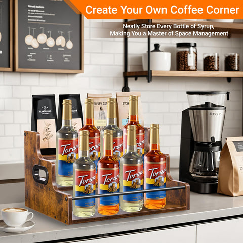 YQBRAO versatile display doubles as coffee bar or spice rack