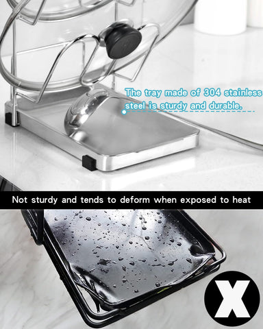 YQh sturdy stainless steel frame provides stable support during meal prep.