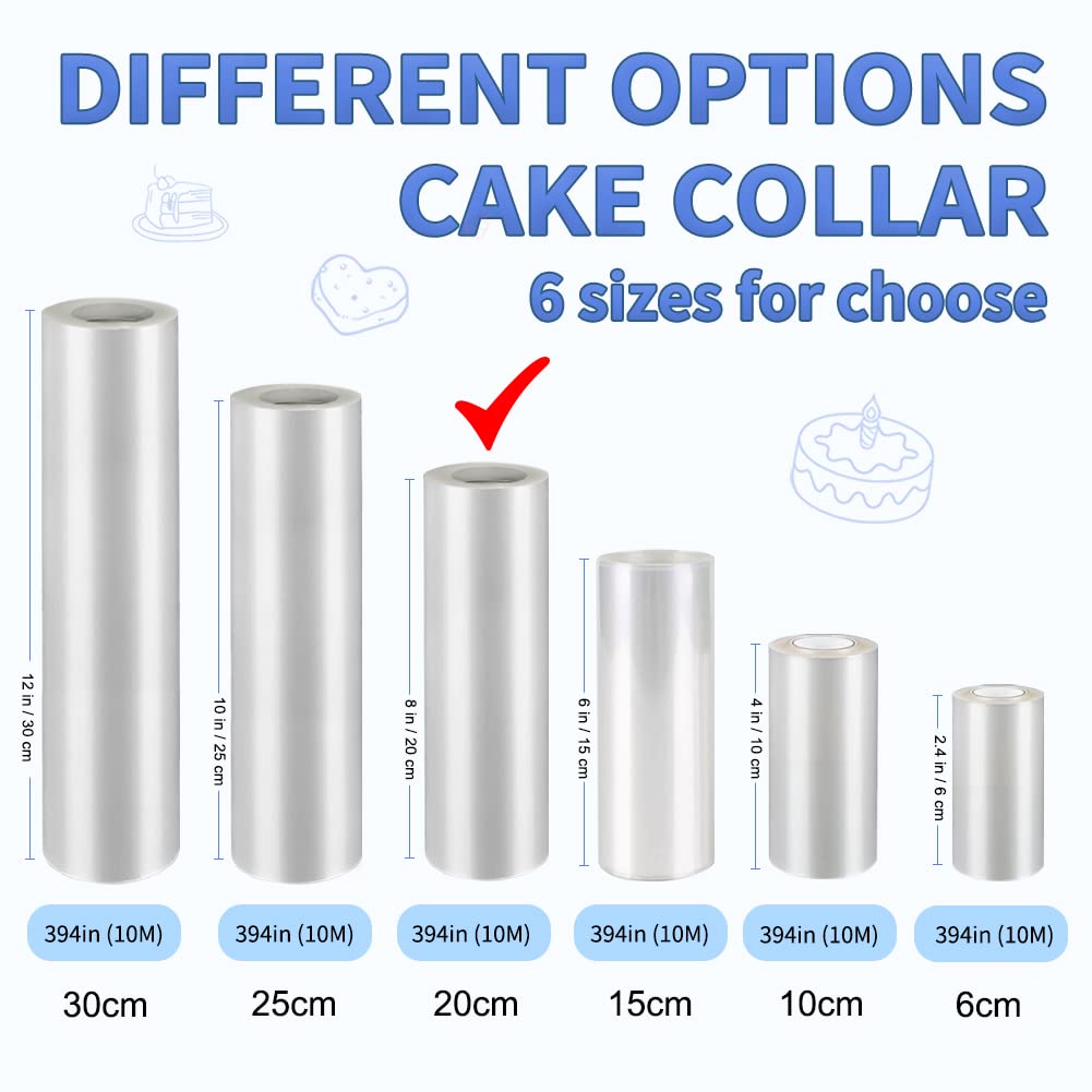 YQL acetate sheet 8x394 inch provides transparent coverage for large cakes