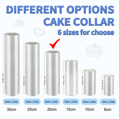 YQL acetate sheet 8x394 inch provides transparent coverage for large cakes