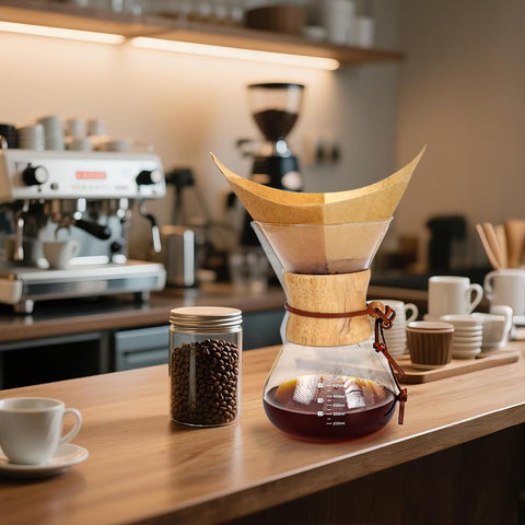 YQL disposable coffee filter offers simple cleanup after brewing.