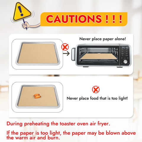 YQL parchment liner protects trays during wings and fries for mess-free cooking.