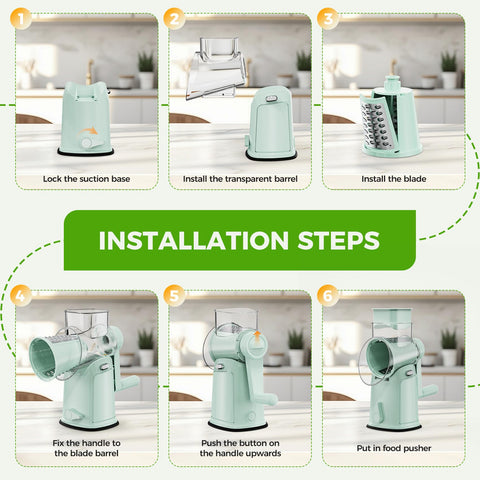 Five-blade sets from YSEPOZ enable shredding, slicing, and chopping tasks.
