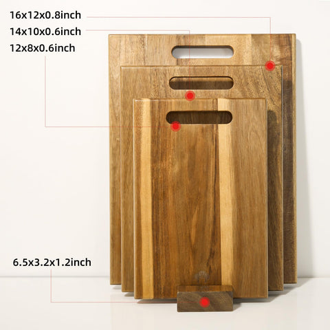 YSTKC Acacia cutting board 12x8 small with handle perfect for herbs and garnish