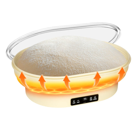 YSZZYSM 2L heating sourdough basket with LCD timer for precise dough rise