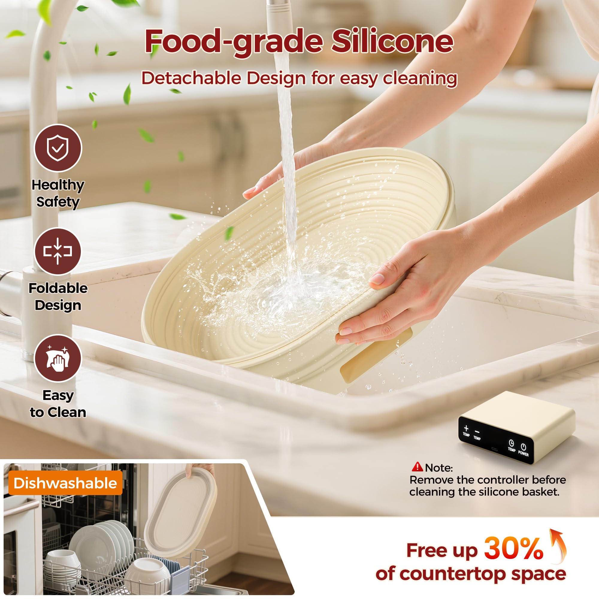 YSZZYSM BPA-free silicone is durable and easy to clean