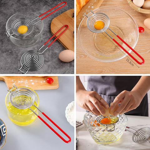 Ytuomzi bowl-compatible egg separator fits most bowls and catches shell pieces