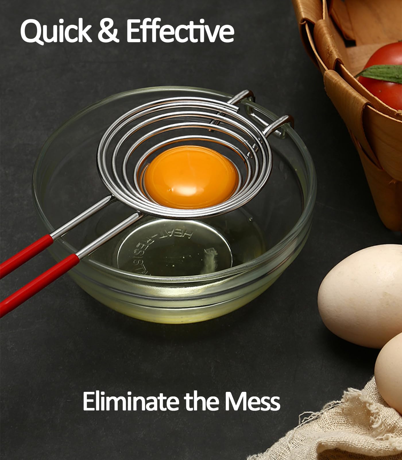 Ytuomzi dishwasher-safe egg separator easy cleaning and storage