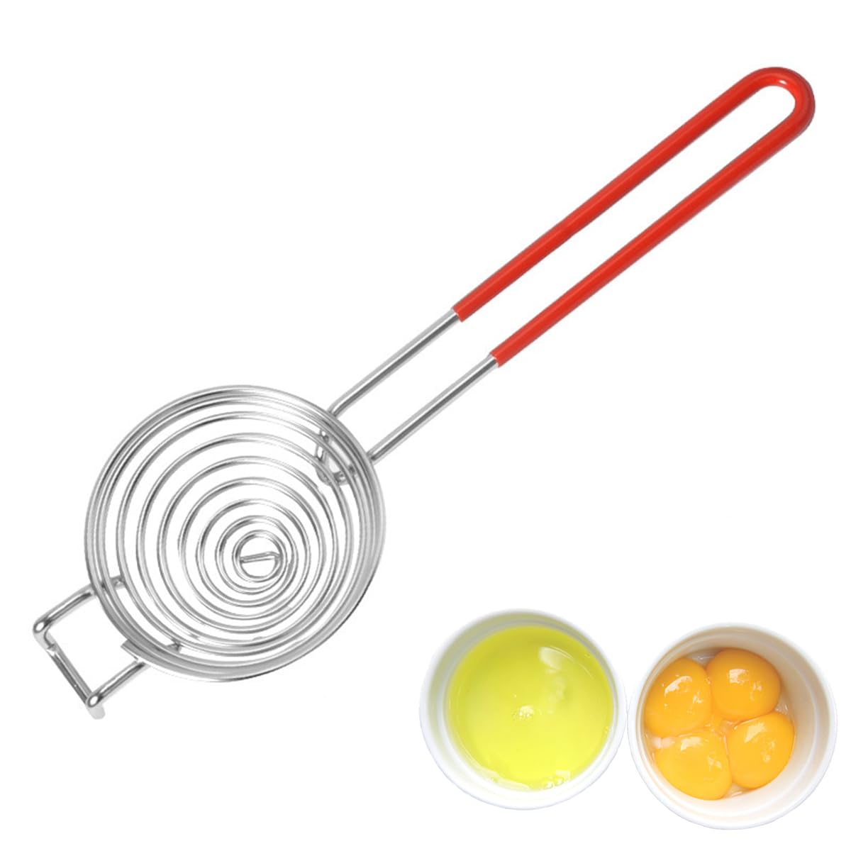 Ytuomzi egg separator with spiral design filters whites quickly for baking