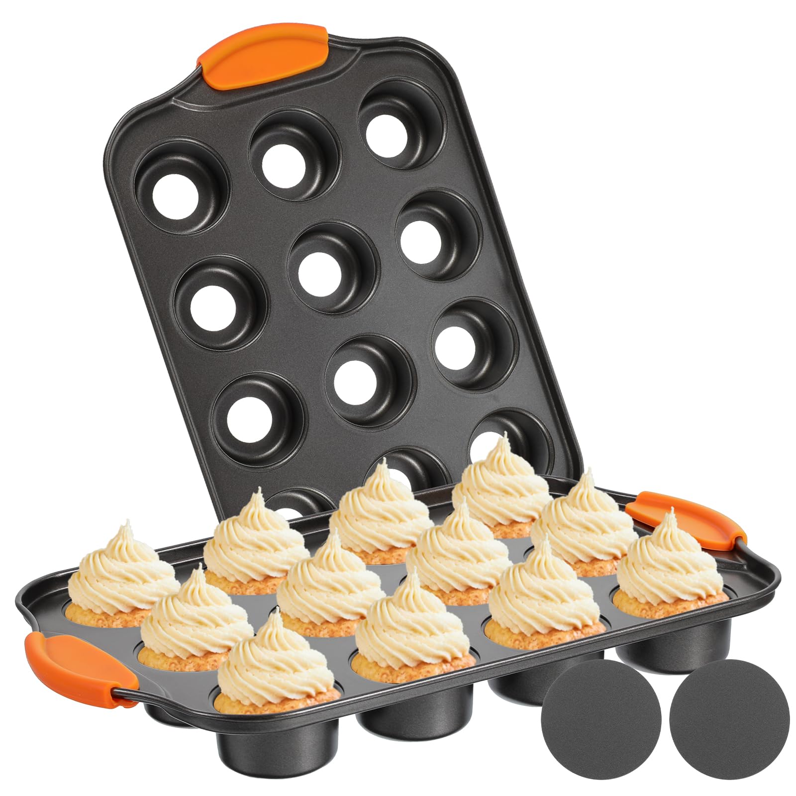 Yuanan 2Pack Mini Cheesecake Pans with 12 cavities, ideal for batch dessert prep.