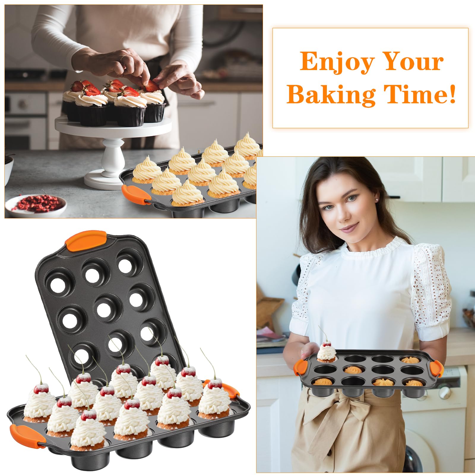 Yuanan nonstick coating ensures smooth release and quick cleanup.