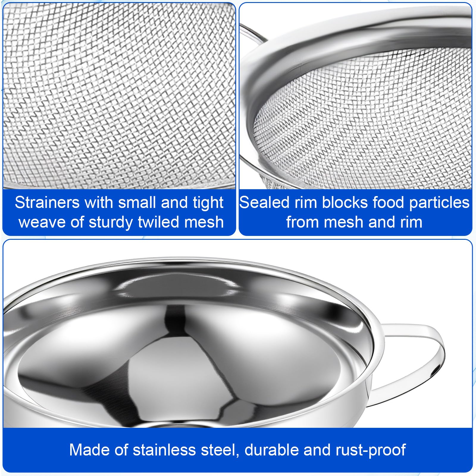 Yuanan stainless steel fine mesh strainer small catches lumps and impurities.