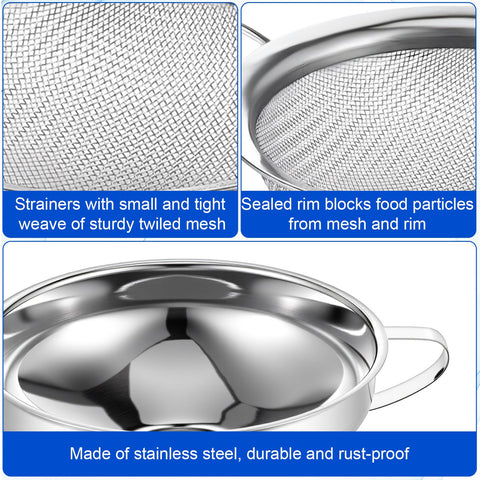 Yuanan stainless steel fine mesh strainer small catches lumps and impurities.