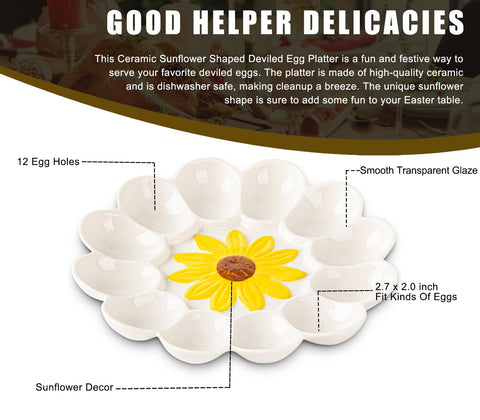 YU&CH white ceramic plate with sunflower relief enhances table decor during gatherings