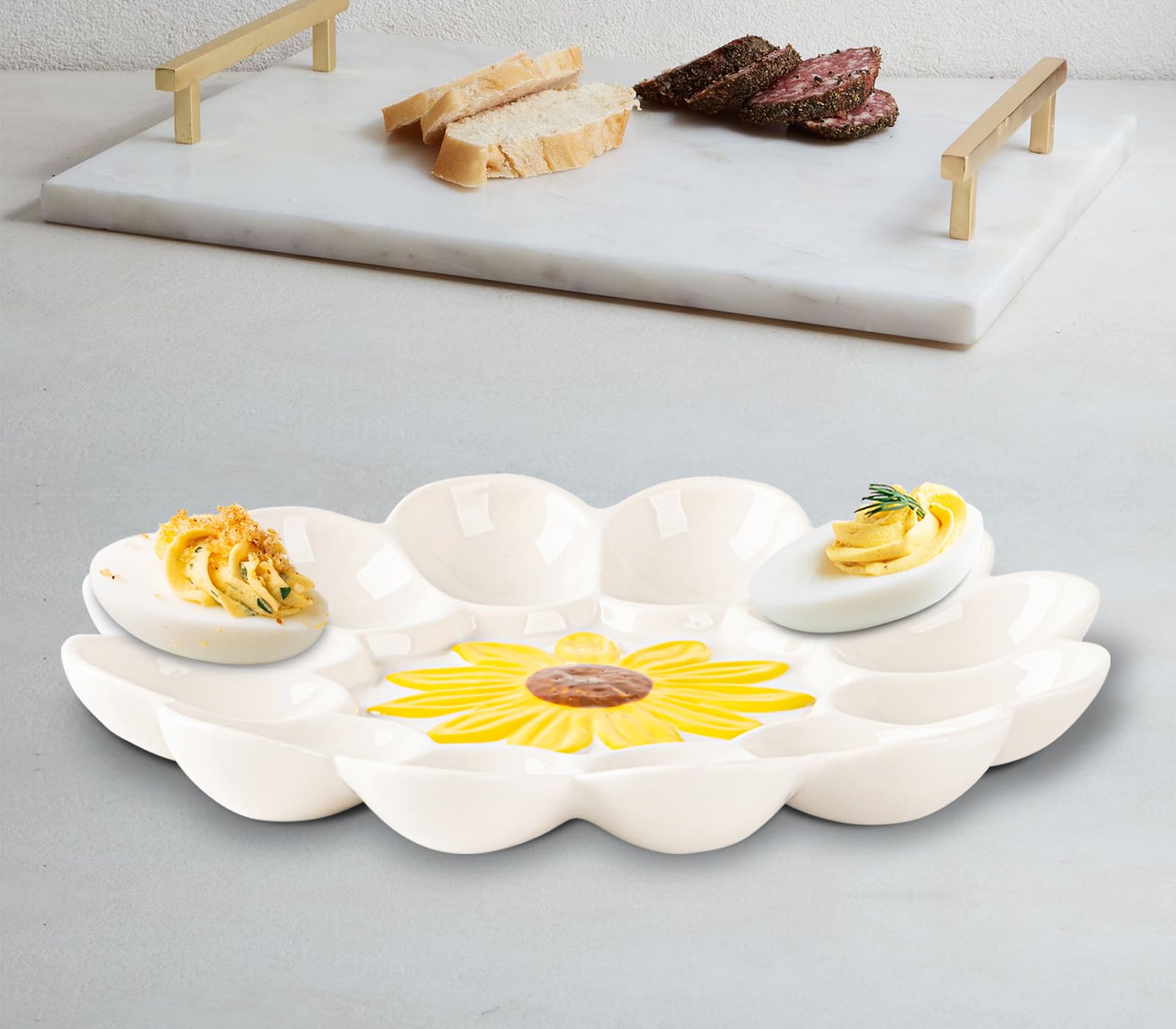 YU&CH ceramic platter blending with any dinnerware for stylish hosting