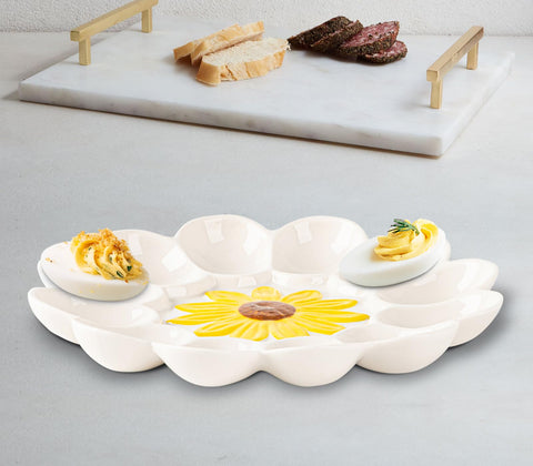 YU&CH ceramic platter blending with any dinnerware for stylish hosting