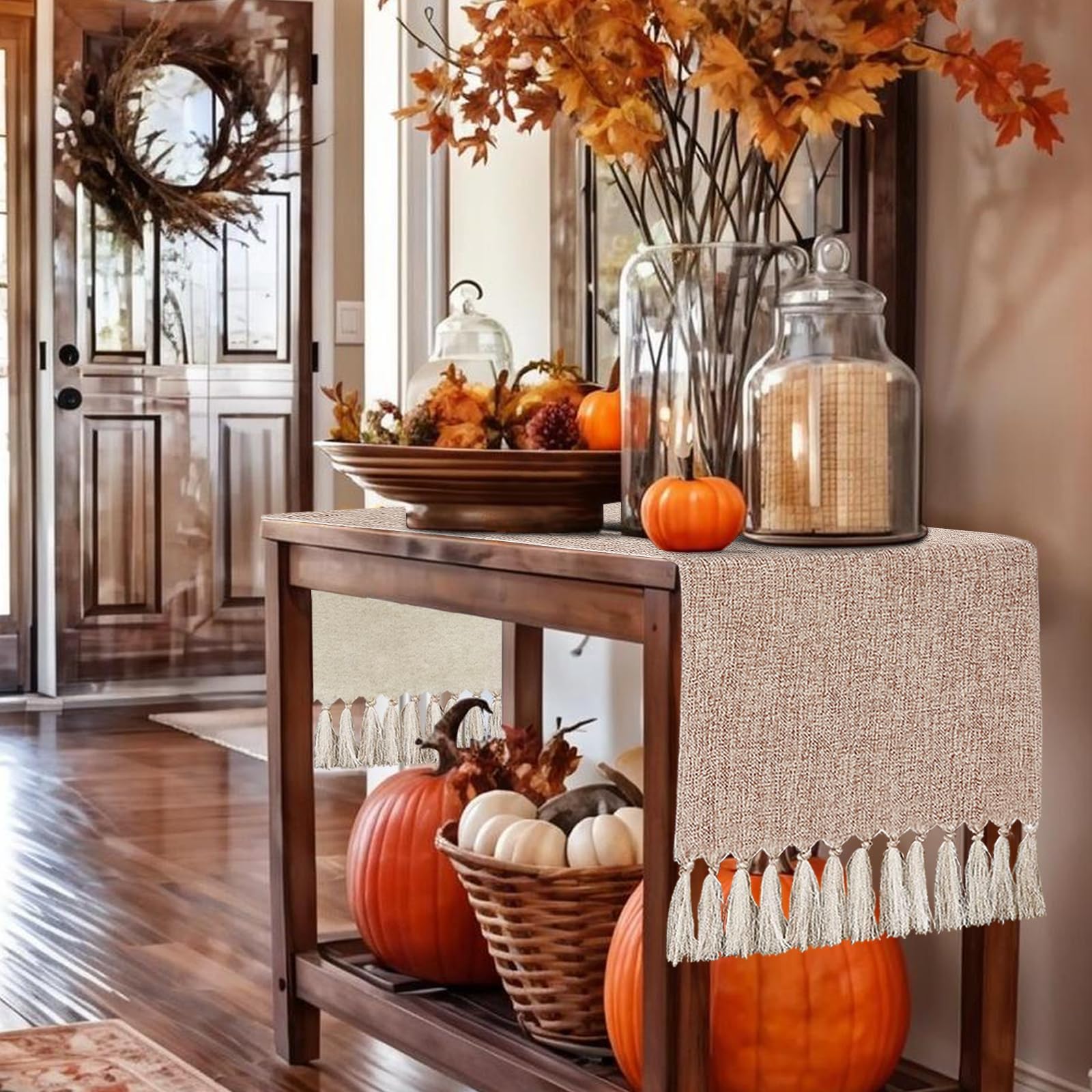 yuboo Boho table runner on dining table ready to elevate everyday meals