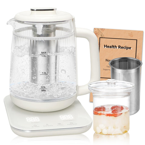 YUCHANLUCK double-layer kettle top view with safe cool-touch exterior