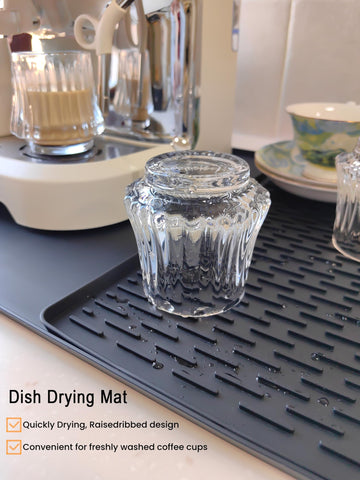Yudevey non-slip mat stays stable under espresso machines for safe use.