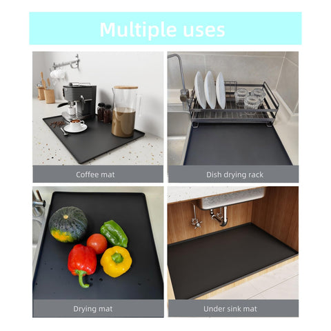 Yudevey spill-proof bar mat guards counters in kitchen, office, or cafe.