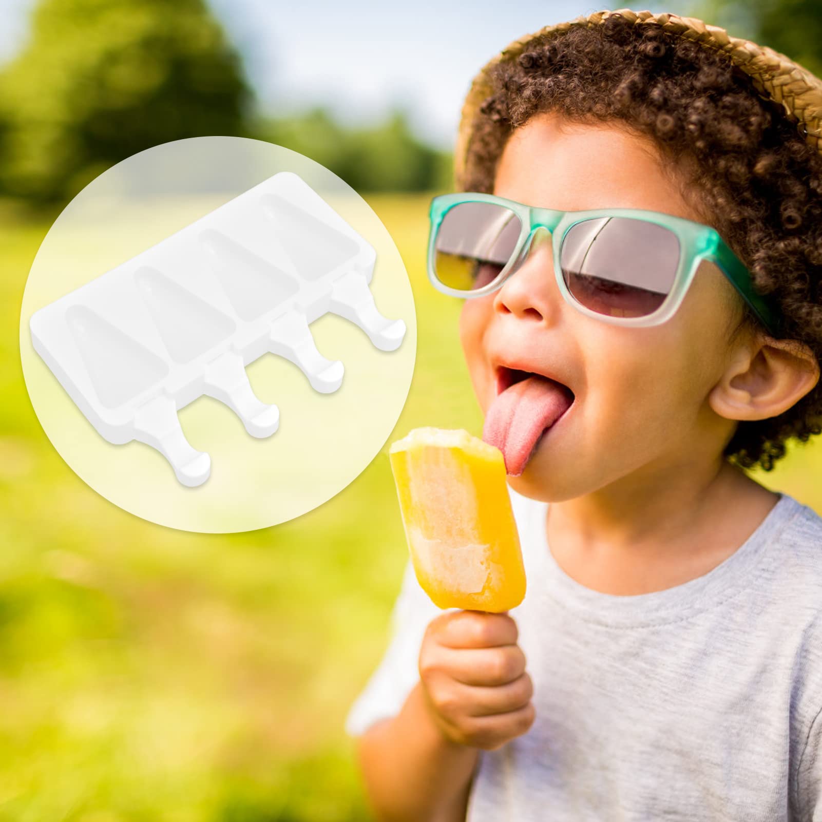 Yuecoom four-triangle popsicle molds in silicone for homemade flavors