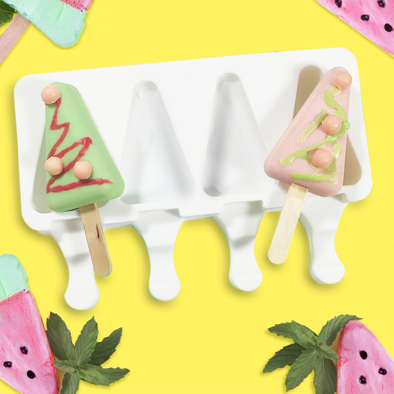 Yuecoom multi-grid ice bar tool for four triangle popsicles, smooth release