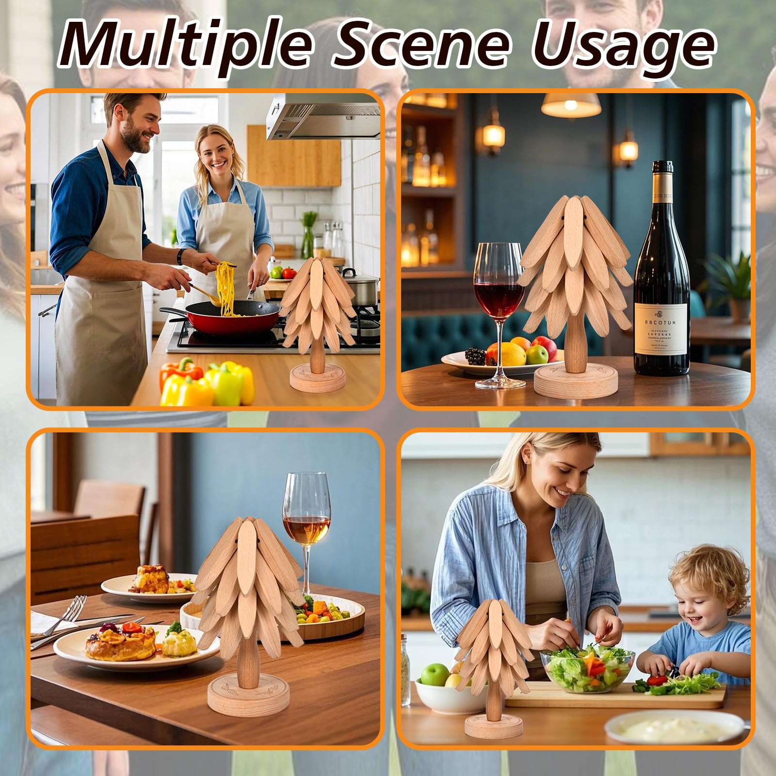 Yuejihuisimple solid wood trivet is eco-friendly and durable
