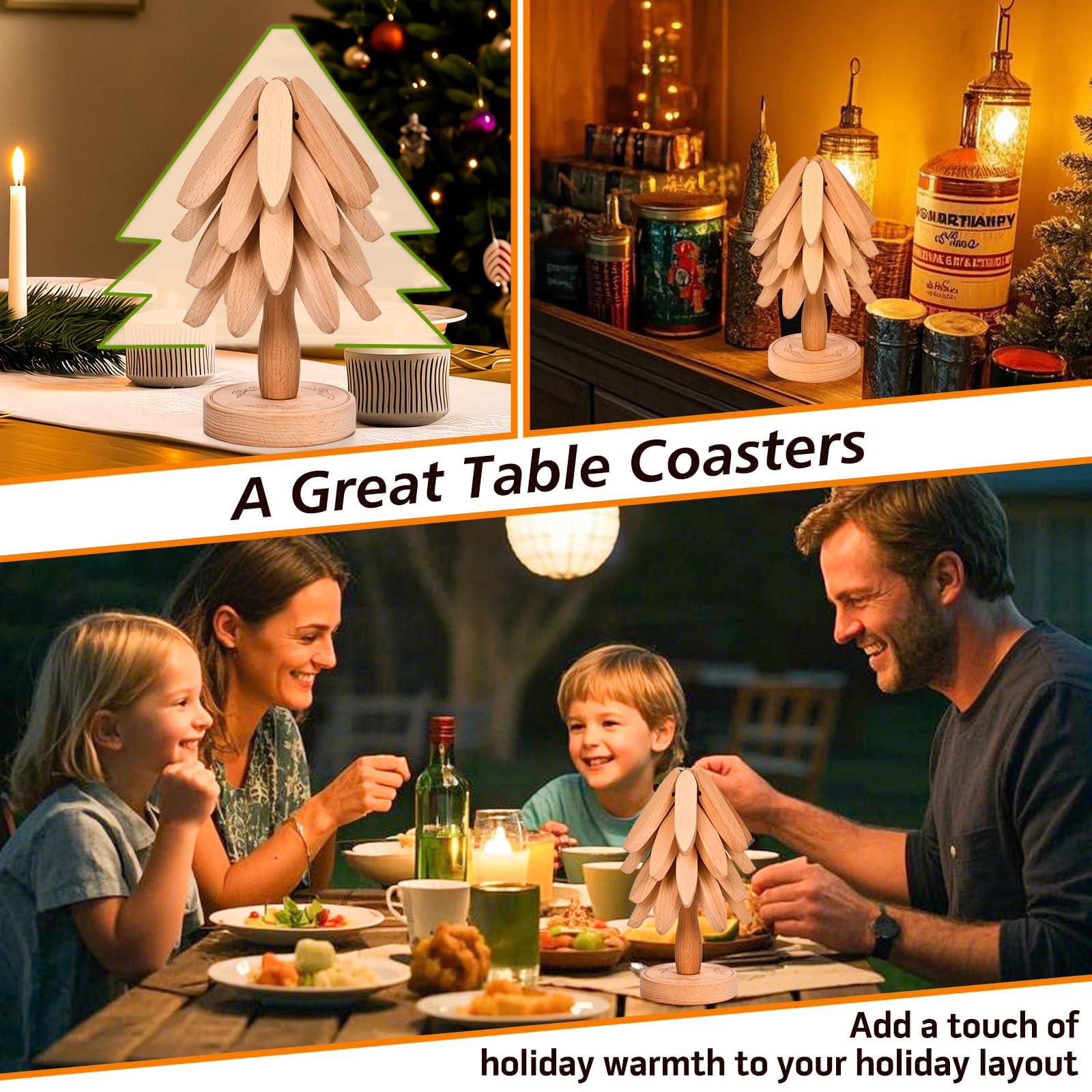 Yuejihuisimple wooden trivet withstands up to 450°F for safe serving