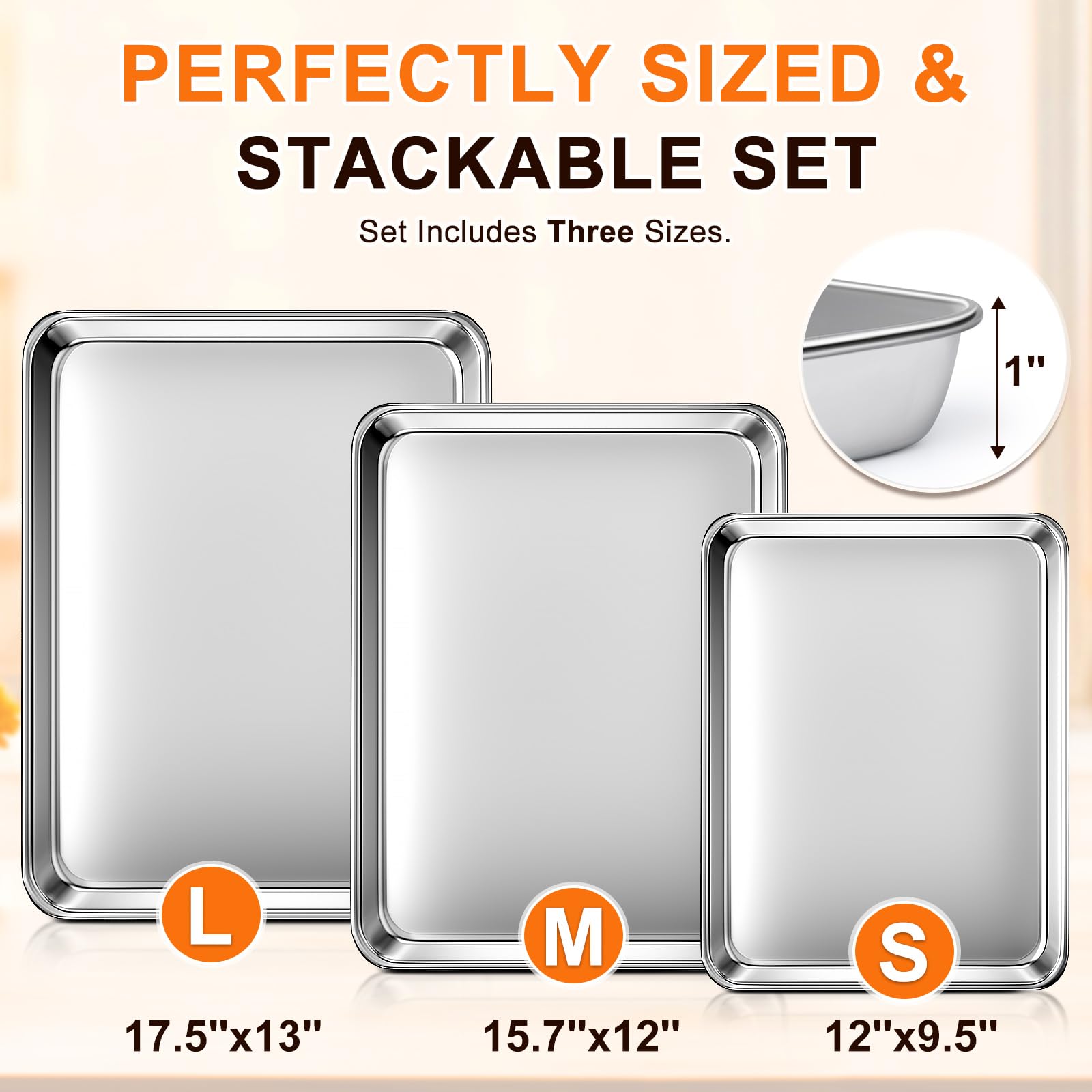 Yuiicaov 15.7x12 inch sheet ideal for roasting veggies evenly.