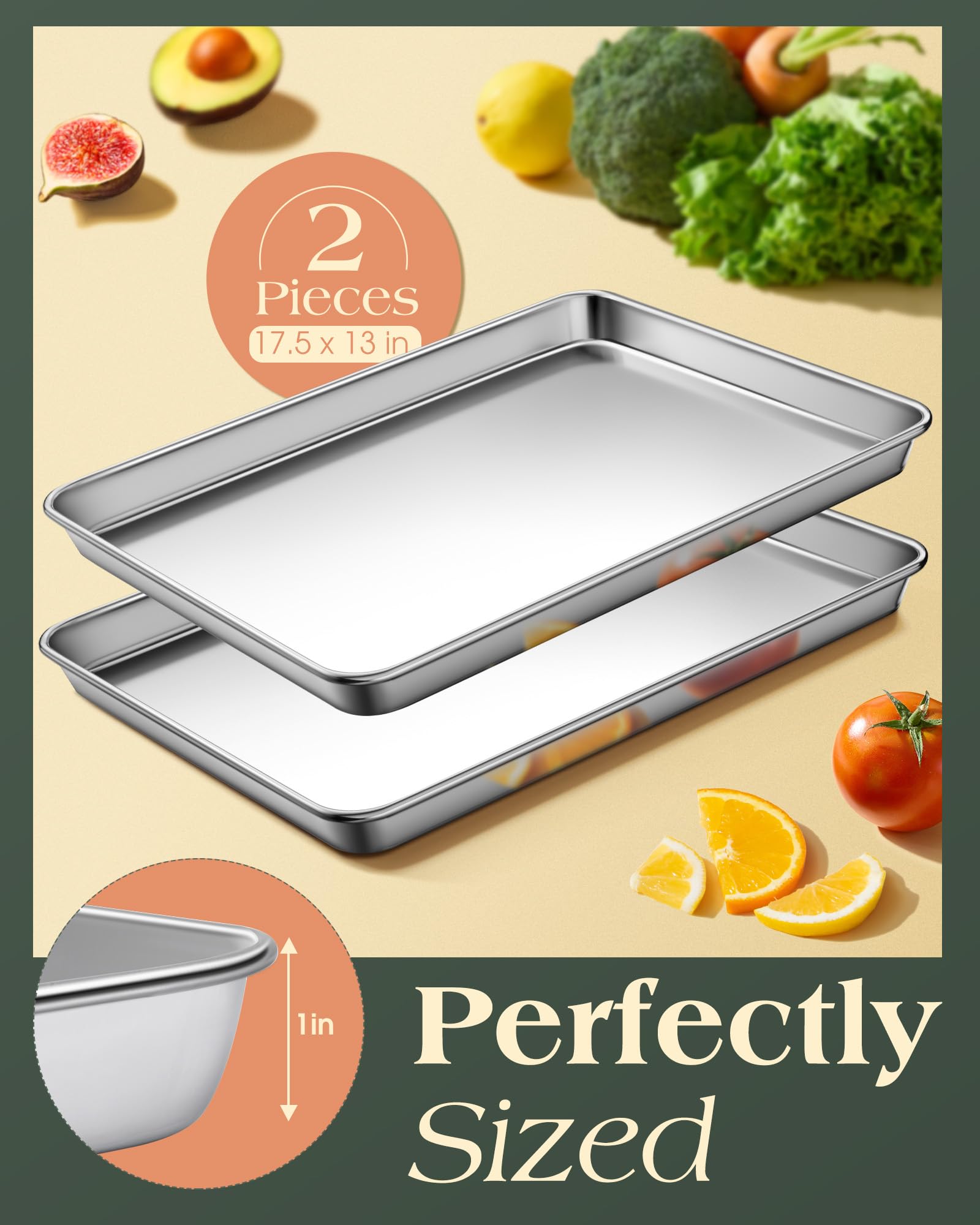 Yuiicaov deep-side design contains sauces during roasting and prevents spills.