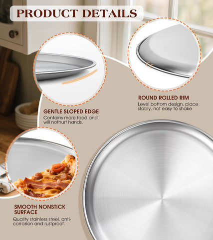 Yuiicaov oven-safe pizza pan 450F enables even heating for a consistent crust.