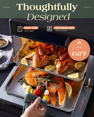 Yuiicaov compatible with most toaster ovens for versatile everyday baking.