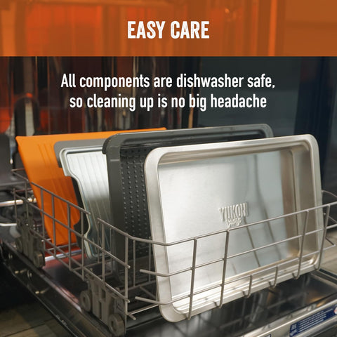 Yukon Glory Prep 'N Serve tray stack saves space