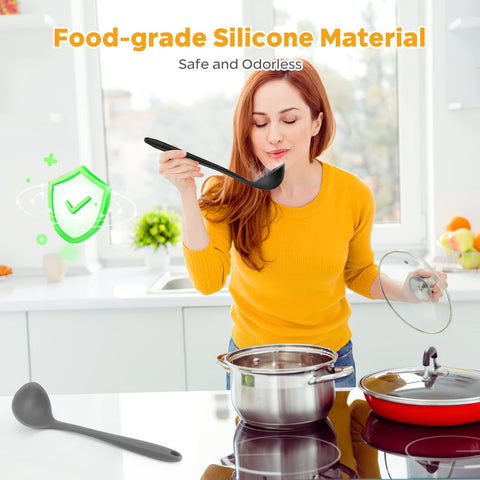 YuLohass ladle features a hanging hole for easy kitchen storage