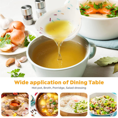 YuLohass silicone ladle with smooth edge design protects nonstick pans